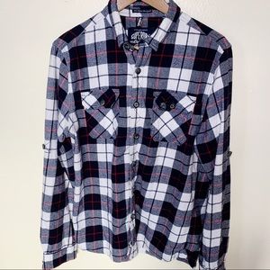 Superdry Lumberjack Flannel Shirt Men’s Large | Red Black Plaid | Excellent